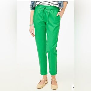 J. Crew Factory Linen-Cotton Blend, Drawstring, Cropped Pants. Size 10 Petitie